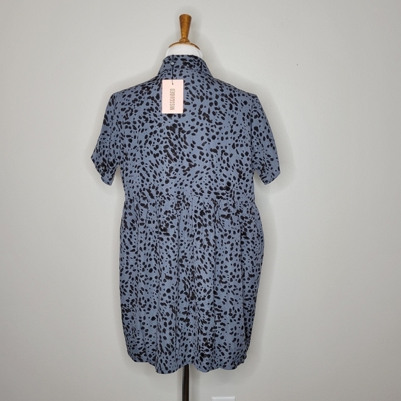 MISSGUIDED Women's Blue Dalmatian Print Shirt Dress Size EU 36 US 4 - Picture 7 of 10